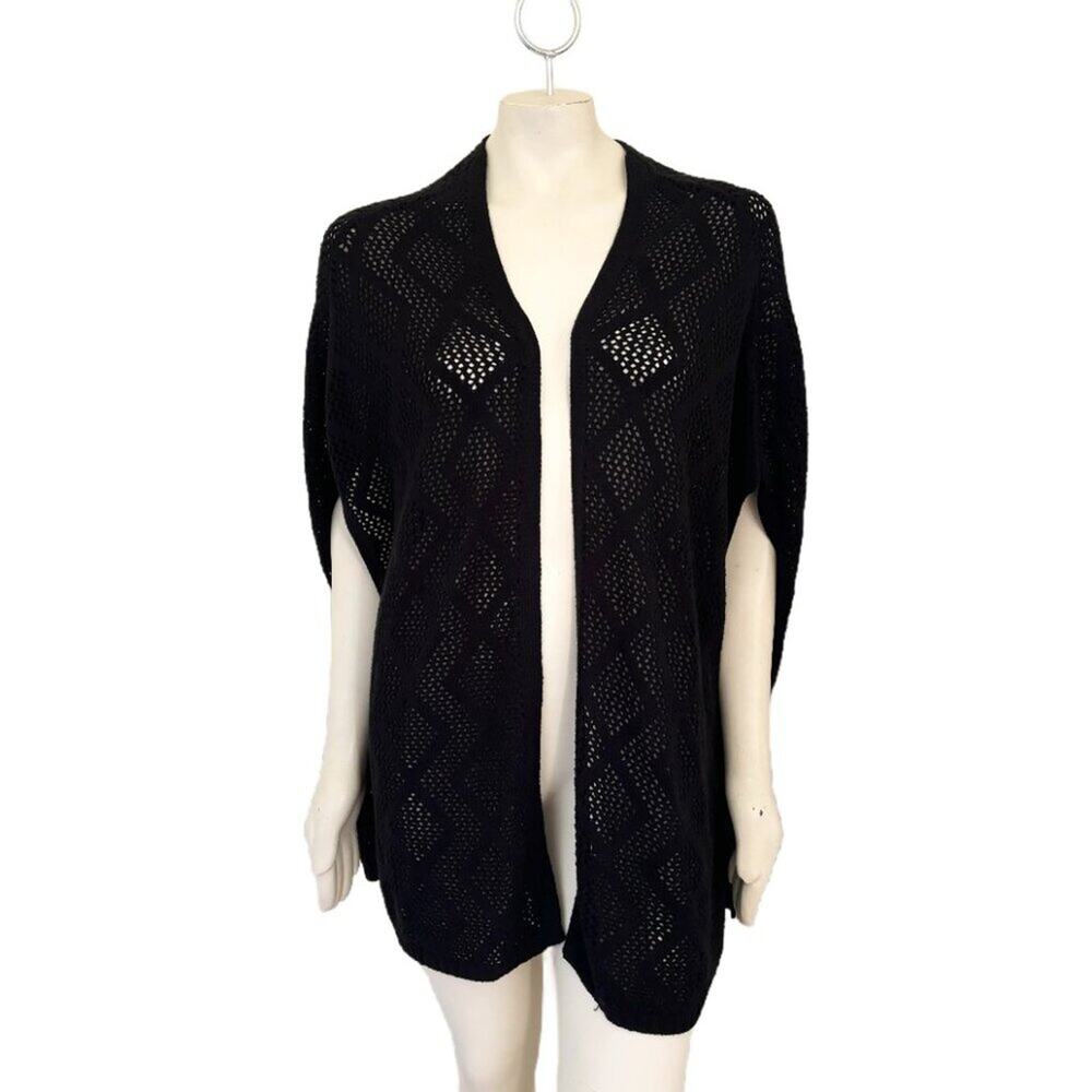TORRID Cocoon Cardigan in Black  Open Front Open Knit Long Line  SZ 2X